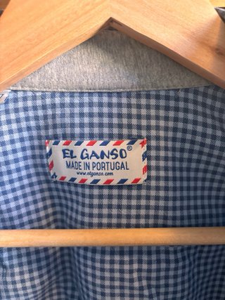 Camisa El Ganso cuadros azul y blanco