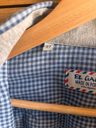 Camisa El Ganso cuadros azul y blanco