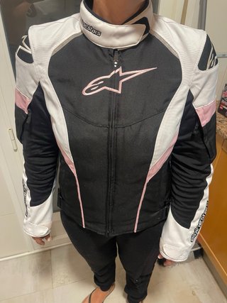 Chaqueta Moto Alpinestars Mujer Rosa/Blanca