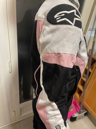 Chaqueta Moto Alpinestars Mujer Rosa/Blanca