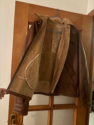 Chaqueta Piel Forro interior Pelo Sintético Marrón