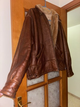 Chaqueta Piel Forro interior Pelo Sintético Marrón