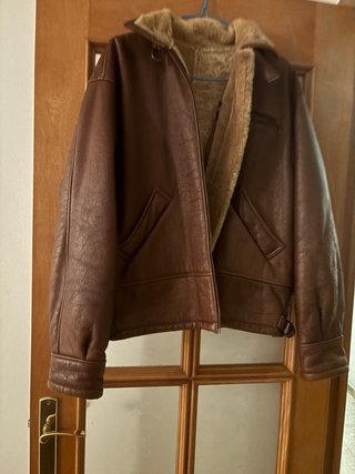 Chaqueta Piel Forro interior Pelo Sintético Marrón