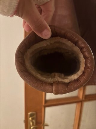 Chaqueta Piel Forro interior Pelo Sintético Marrón
