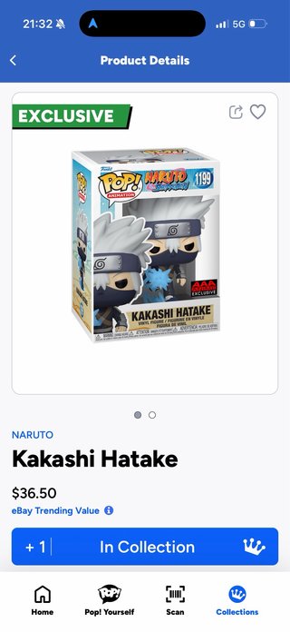 Funko Pop! Kakashi Hatake Naruto 1199