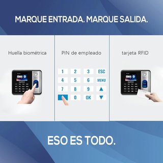Control horario HapAttend con huella y tarjeta