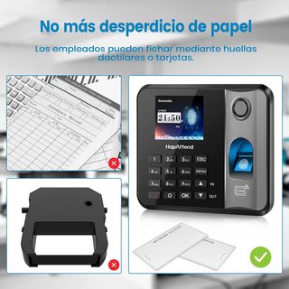 Control horario HapAttend con huella y tarjeta