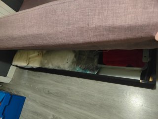 Sofá Cama con canape Gris y Negro