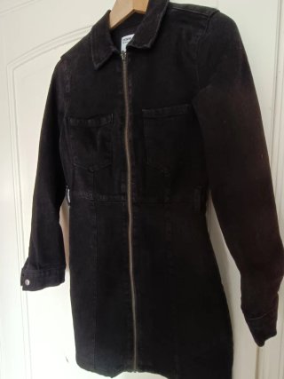 Abito denim Bershka nero