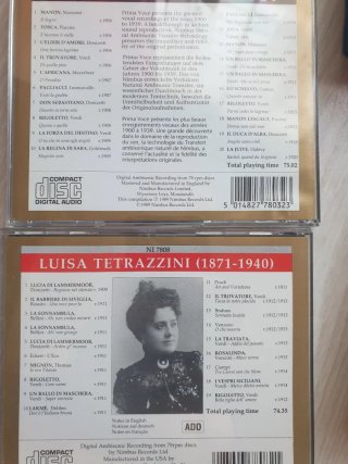 CDs PRIMA Voce Enrico Caruso y Luisa Tetrazzini Ni