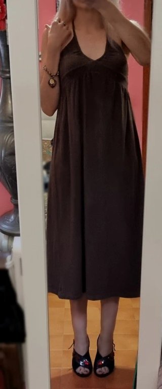 Vestito marrone in cotone