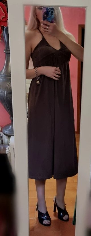 Vestito marrone in cotone