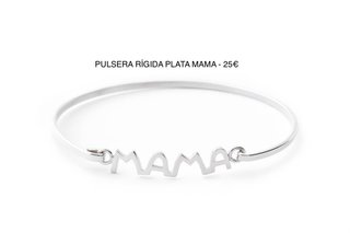 Pulsera Rígida Plata Mama
