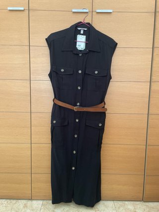 Vestido camisero largo H&M con cinturón