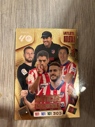 Cromo Panini Miticos Invencibles ATLETI