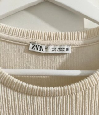 Jersey crema talla S zara