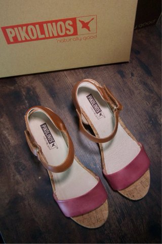 Sandalias Pikolinos Piel Talla 38 Marrón/Rosa