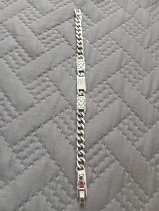 Bracciale uomo Morellato vintage acciaio e strass