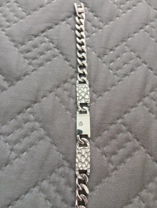 Bracciale uomo Morellato vintage acciaio e strass