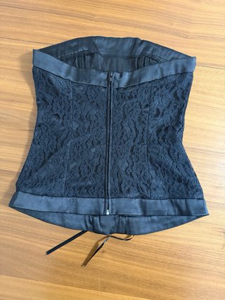 Corsé negro encaje Talla S