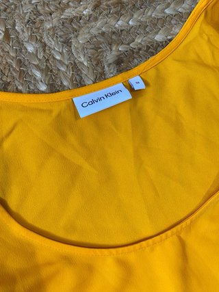 Camiseta sin mangas Calvin Klein naranja