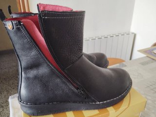 Botines mujer piel negros