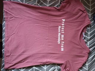 Camiseta básica Lefties ROUGE negra Talla S
