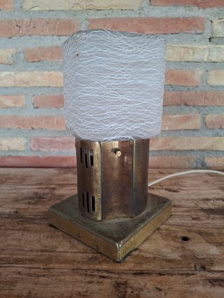 Lámpara de mesa metal y vidrio