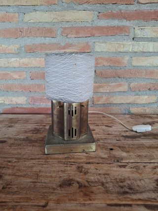 Lámpara de mesa metal y vidrio