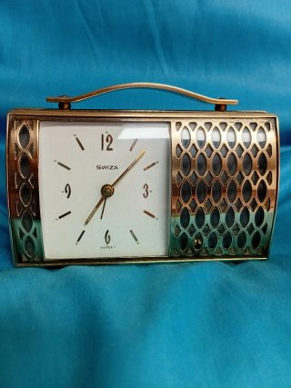 Reloj despertador Swiza dorado
