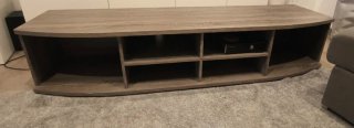 Mueble TV curvo madera