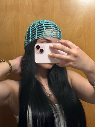 Gorros de crochet mesh hat