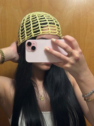 Gorros de crochet mesh hat