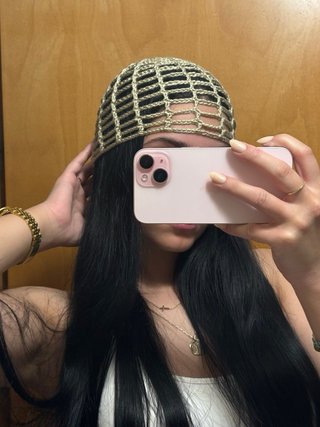 Gorros de crochet mesh hat