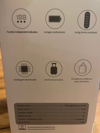 Calienta biberones USB portátil