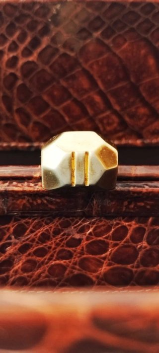 Bolso piel cocodrilo detalles dorados