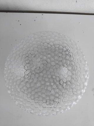 Plafón de cristal y metal