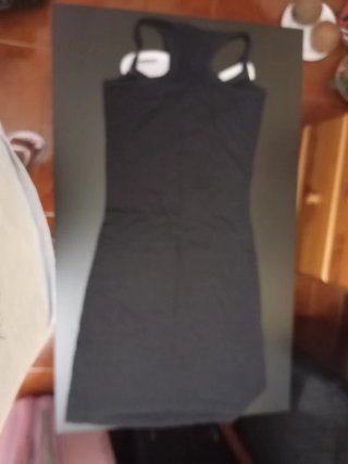 Vestido Negro con Estampado de Enfermera