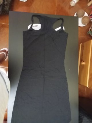 Vestido Negro con Estampado de Enfermera