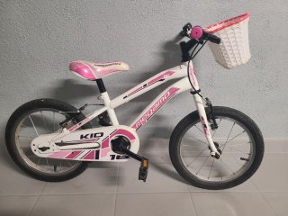 Bicicleta infantil Megamo 16 con asiento y cesta