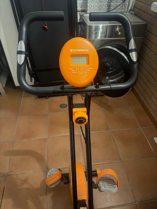 Bicicleta Estática Deportiva Naranja