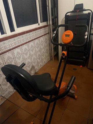 Bicicleta Estática Deportiva Naranja