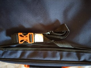 Maletín infantil viaje azul y naranja