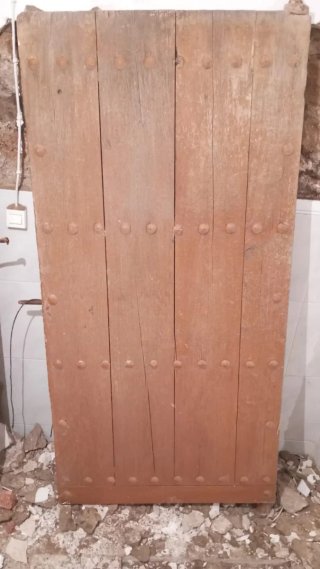 Puertas madera antiguas con cristal y de madera