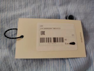 Camicia Invidia M manica corta righe azzurre
