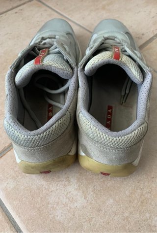 Prada America's Cup Sneakers Vintage Argento