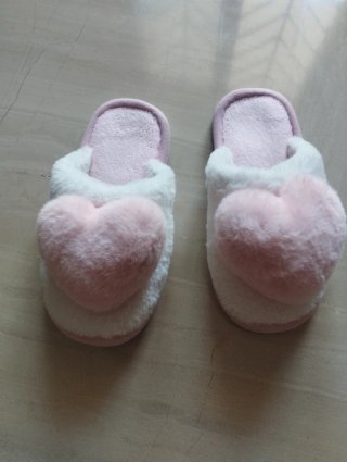 Ciabatte Morbide Rosa e Bianche a Cuore