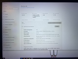 MSI GF72 7RE Gaming portátil i7 16GB RAM