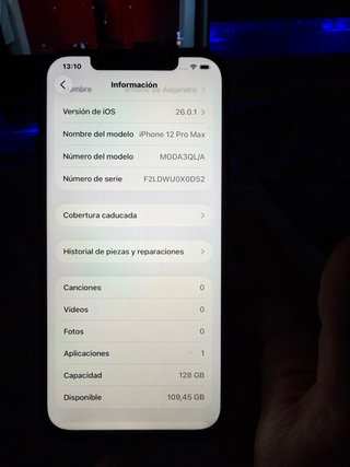 iPhone 12 Pro Max Negro/Plateado