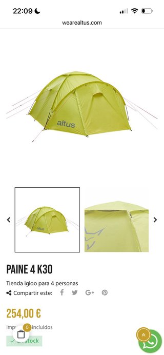 Tienda campaña Altus Paine 4